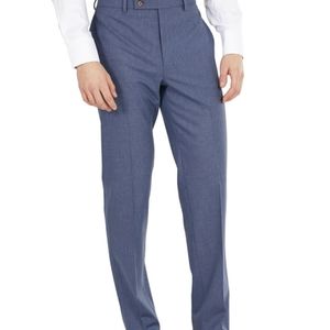 Ralph Lauren Blue Mini-Check Dress Pants